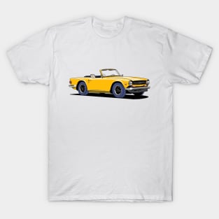 Triumph TR6 in yellow T-Shirt